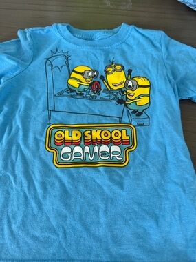 Blue Kids 'Old Skool Gamer' Minions Graphic Tee